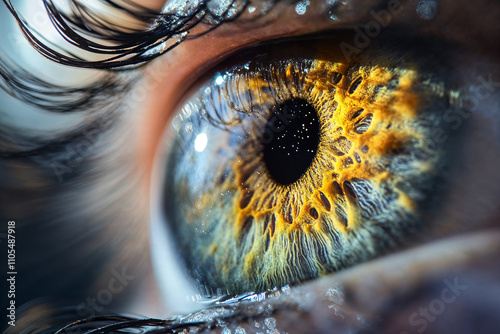 A closeup realistic photograph of an eye