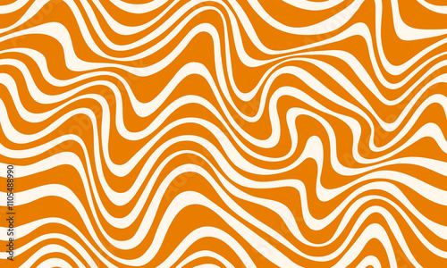 Wavy swirl caramel pattern, peanut background with vector texture of butter, milk or cream wave splashes. Caramel or toffee candy, peanut butter or sauce background with white and brown swirls pattern