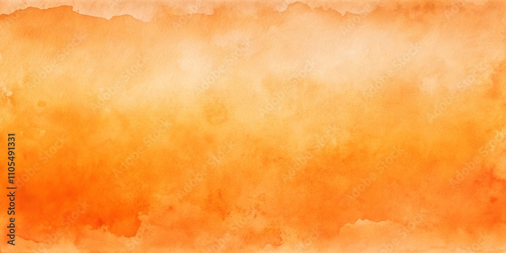 Obraz premium Abstract Orange Watercolor Wash Background Texture for Design Projects