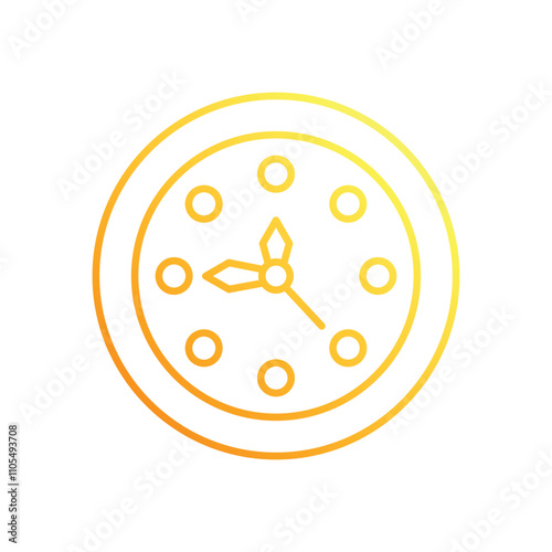 Clock Striking Midnight vector icon
