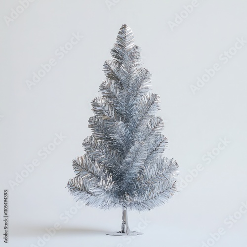 Gallagher Christmas Tree, a silver tinsel Christmas tree photo