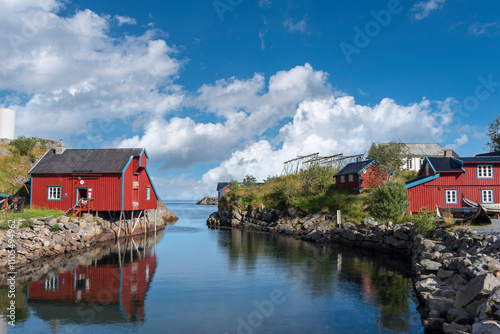 Historic cod liver oil factory. A i Lofoten in Lofoten district of Norway photo