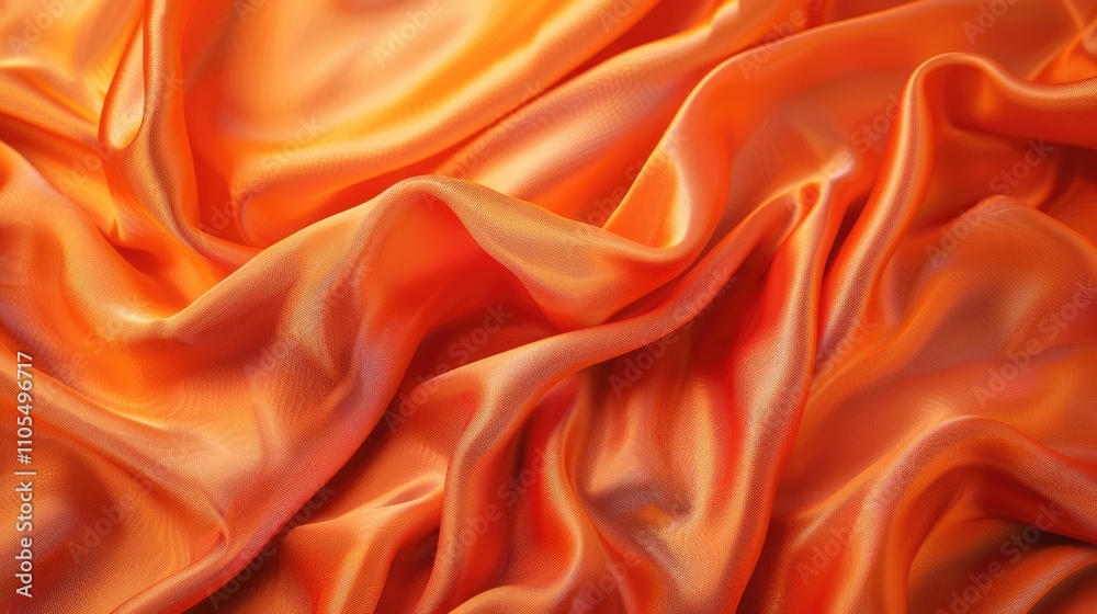Fototapeta premium Smooth orange textile background texture