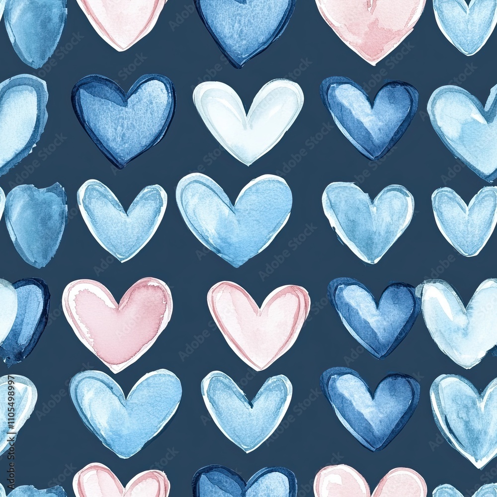 Fototapeta premium hearts seamless pattern