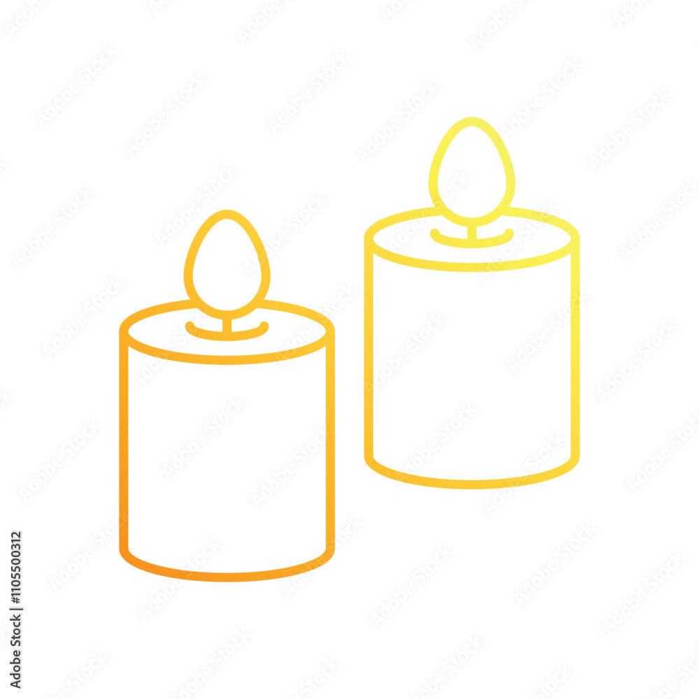 Decorative Candles vector icon Decorative Candles vector icon