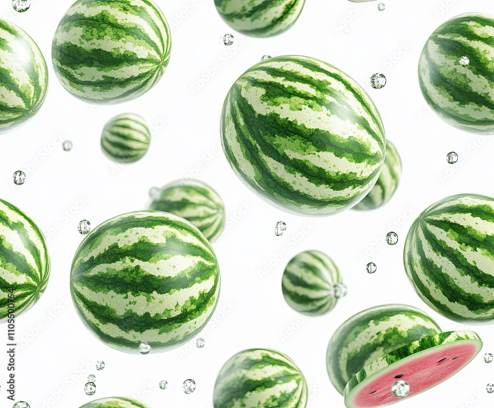 floating watermelon seamless pattern floating watermelon seamless pattern