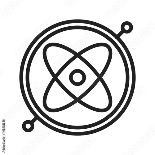 Gyroscope Icon vector image. Suitable for use on web apps, mobile apps, and print media.