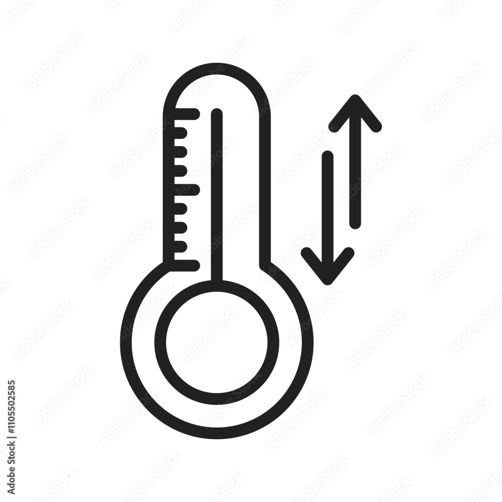 Temperature Icon vector image. Suitable for use on web apps, mobile apps, and print media. Temperature Icon vector image. Suitable for use on web apps, mobile apps, and print media.