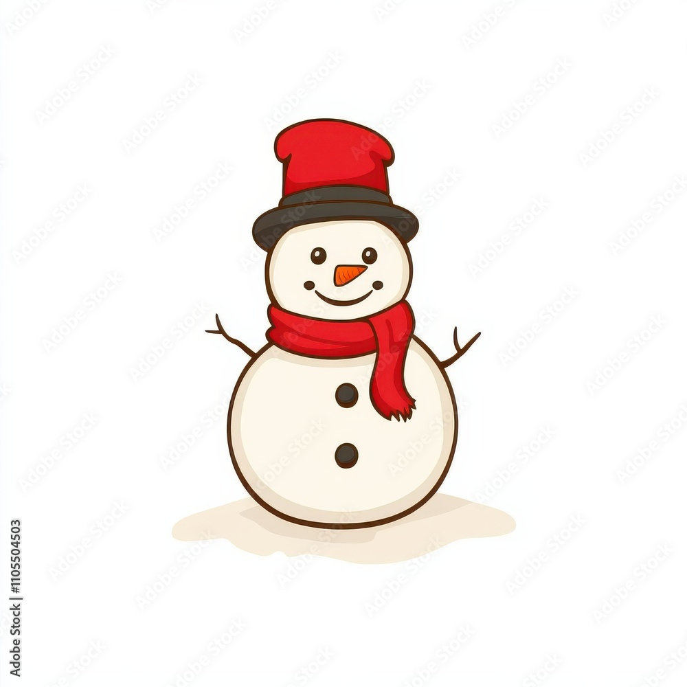 Snowman parts including a carrot nose and coal eyes scatter on melting snow against a white background Snowman parts including a carrot nose and coal eyes scatter on melting snow against a white background