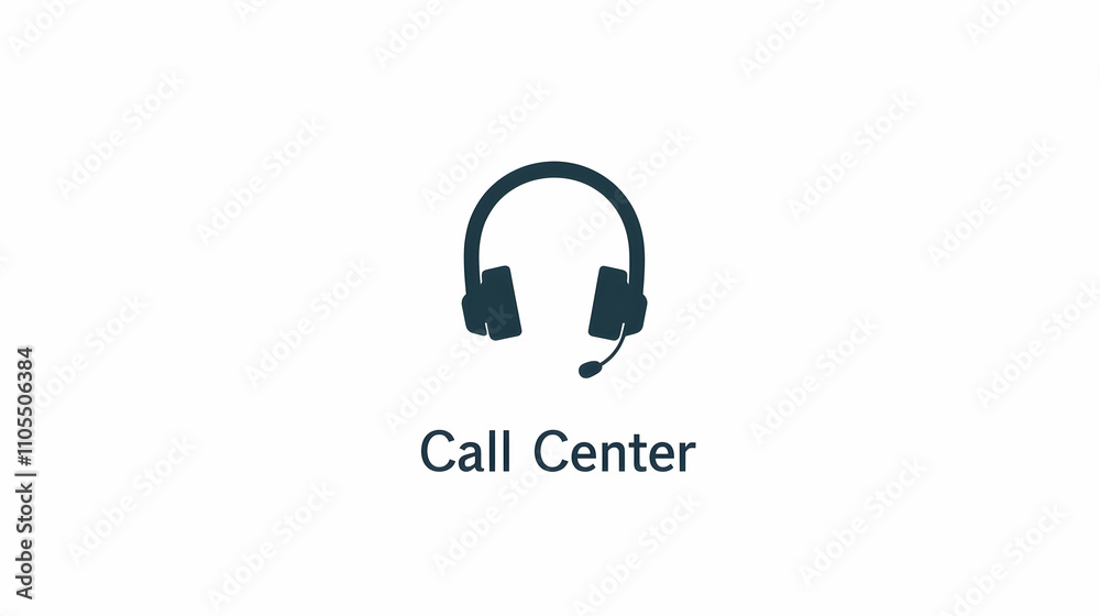 A sleek, monochrome logo featuring a simple headset A sleek, monochrome logo featuring a simple headset