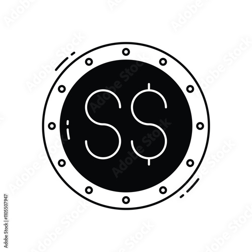 Singaporean dollar vector icon