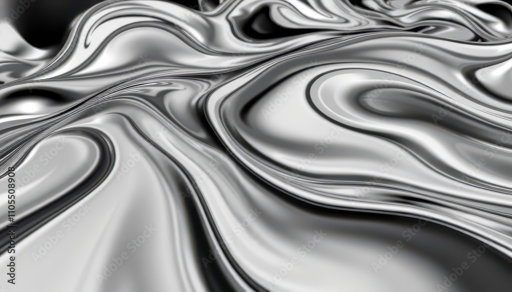 Abstract silver and black wavy patterns create a fluid, dynamic texture, evoking a sense of movement and depth. Abstract silver and black wavy patterns create a fluid, dynamic texture, evoking a sense of movement and depth.