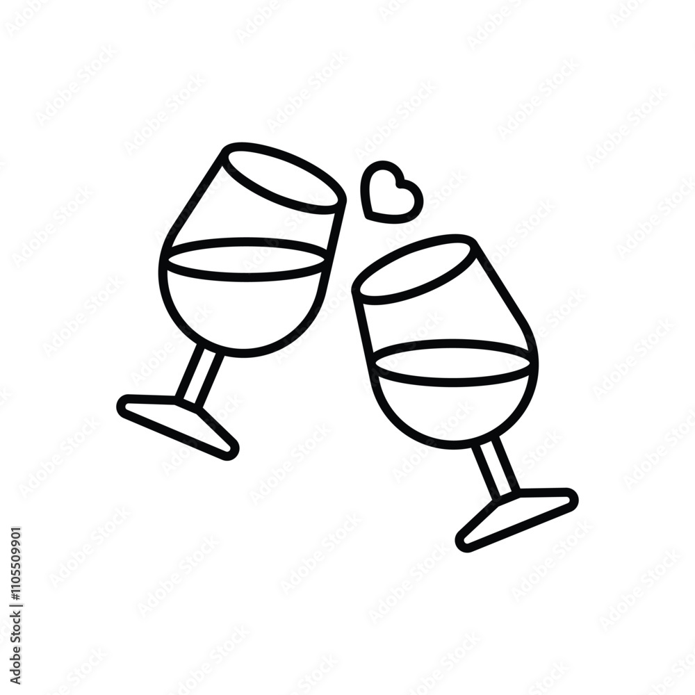 Champagne Toast vector icon Champagne Toast vector icon