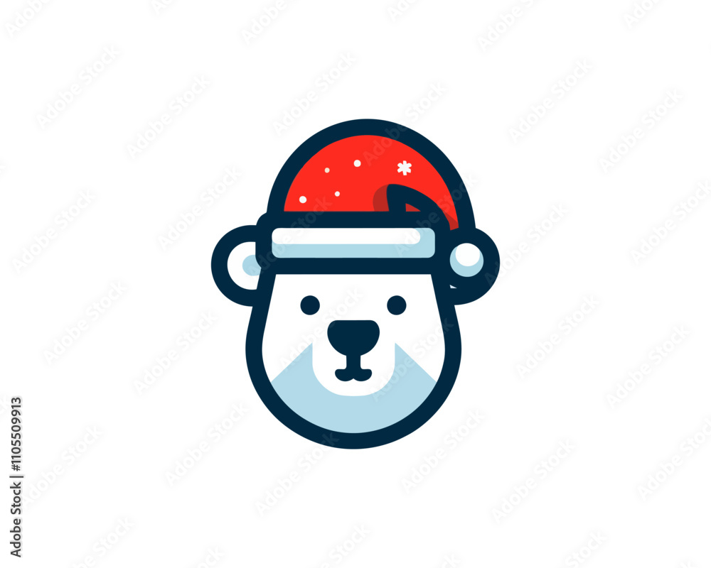 Christmas Polar Bear Logo Design Icon Vector Illustration
Christmas Polar Bear Logo Design Icon Vector Illustration