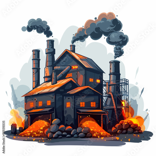 Smelters on white background 