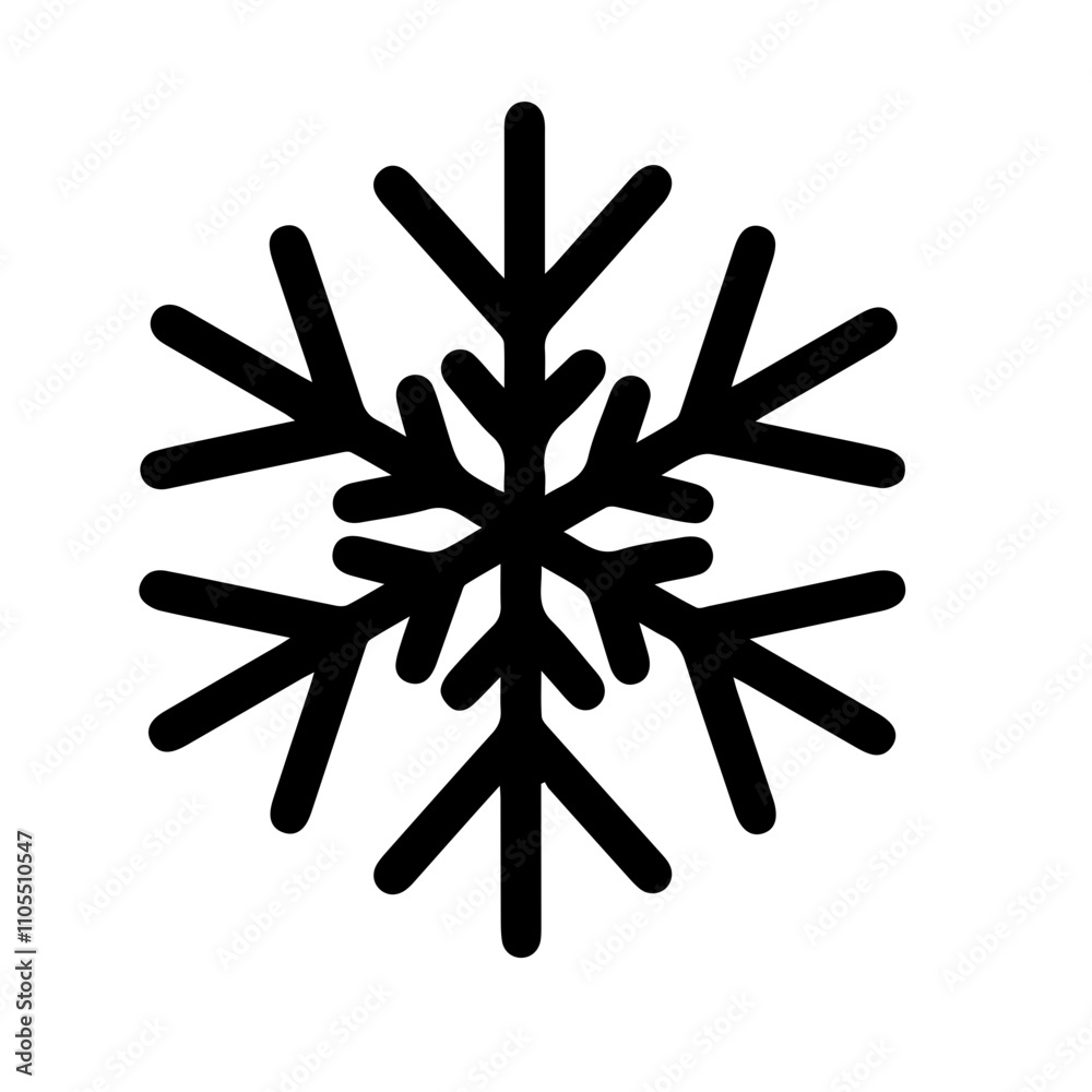 Black and White Snowflake Illustration: A simple yet intricate depiction of the geometric symmetry found in snowflakes, ideal for winter-themed designs or creative projects focused on nature’s beauty Black and White Snowflake Illustration: A simple yet intricate depiction of the geometric symmetry found in snowflakes, ideal for winter-themed designs or creative projects focused on nature’s beauty
