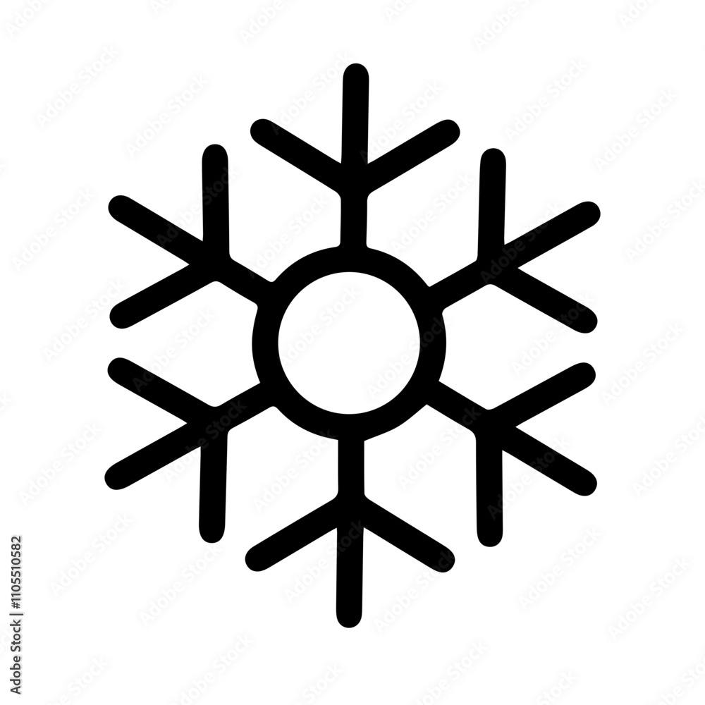 Black and White Snowflake Illustration: A simple yet intricate depiction of the geometric symmetry found in snowflakes, ideal for winter-themed designs or creative projects focused on nature’s beauty Black and White Snowflake Illustration: A simple yet intricate depiction of the geometric symmetry found in snowflakes, ideal for winter-themed designs or creative projects focused on nature’s beauty