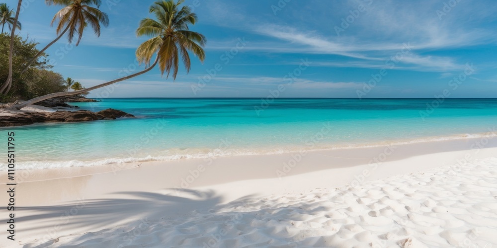 Serene tropical coastline with vibrant waters. Serene tropical coastline with vibrant waters.