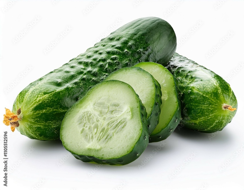cucumbers isolated on white background cucumbers isolated on white background