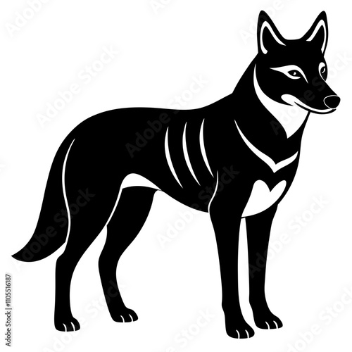 Dingo the carnivorous wild animal, showcasing its fierce nature and wild instincts in the wilderness