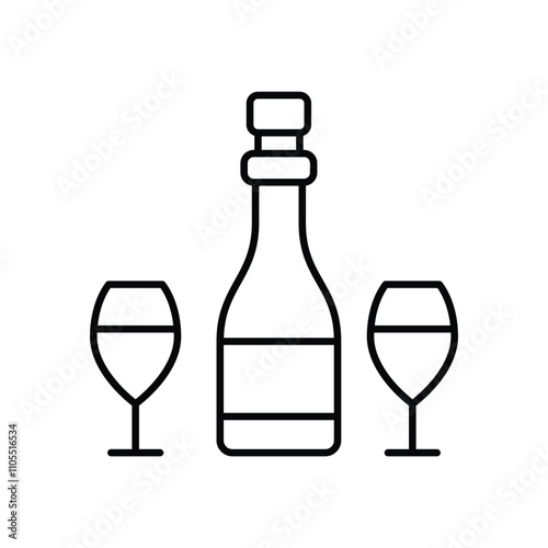 Wine Bottle vector icon