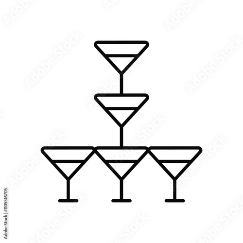 Wine Glass Tower vector icon