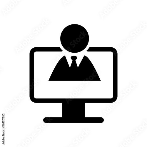 Online meeting, or Video Call icon vector, teamwork and collaboration flat vector icon. business icon