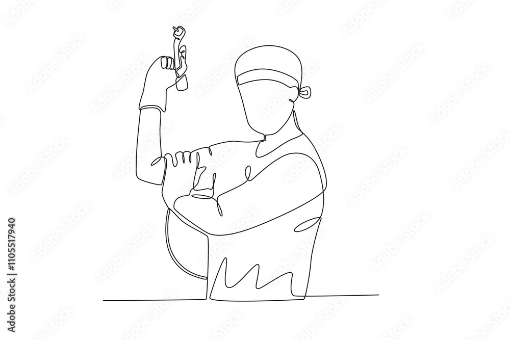 Single continuous line drawing of Dentist who will examine the patient_s teeth, dental concept. Dynamic single line draw design graphic vector illustration.
Single continuous line drawing of Dentist who will examine the patient_s teeth, dental concept. Dynamic single line draw design graphic vector illustration.