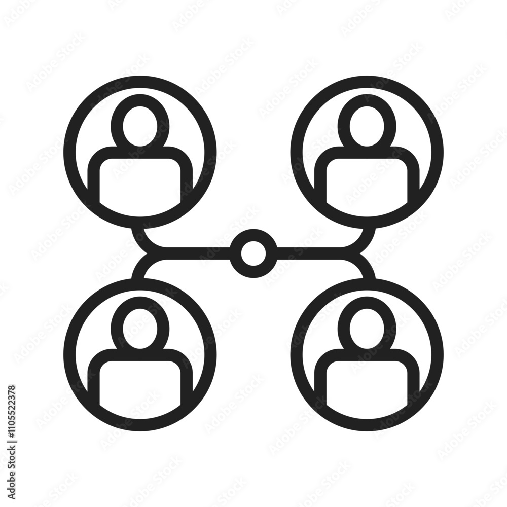 Collaborative icon vector image. Suitable for use on web apps, mobile apps, and print media. Collaborative icon vector image. Suitable for use on web apps, mobile apps, and print media.
