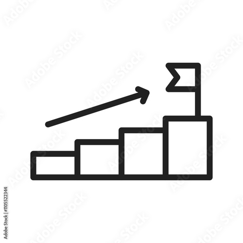 Career Path icon vector image. Suitable for use on web apps, mobile apps, and print media.