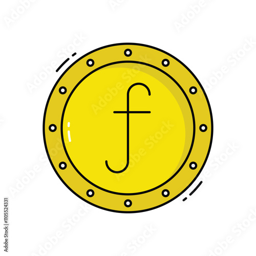 Dutch guilder vector icon