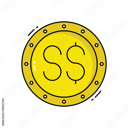 Singaporean dollar vector icon