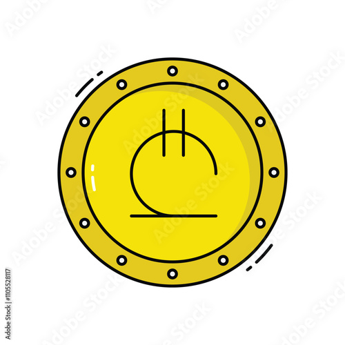 Georgian lari vector icon