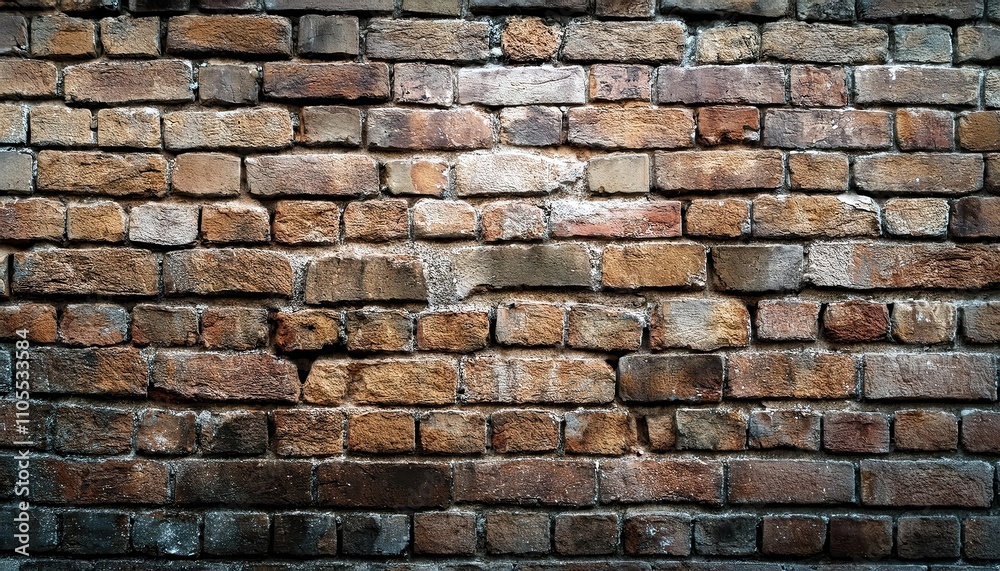 Old weathered wall made of old red bricks Old weathered wall made of old red bricks