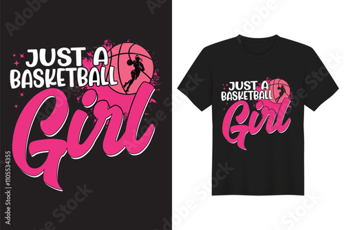 Just A Basketball Girl Vector T-shirt Design