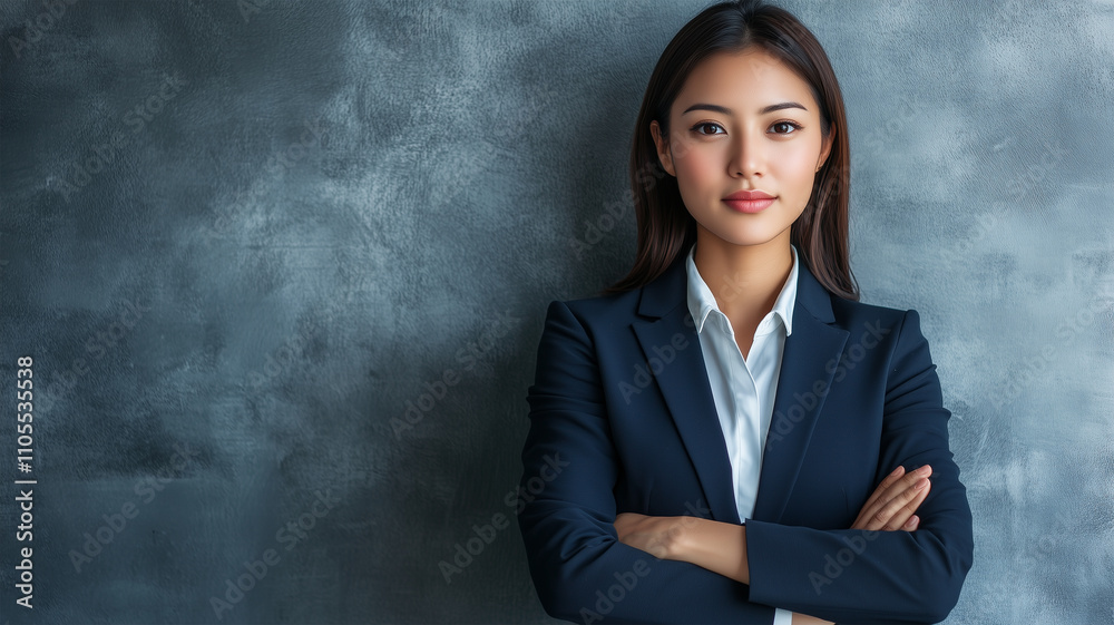 自信あふれる日本人女性ビジネスパーソン 自信あふれる日本人女性ビジネスパーソン