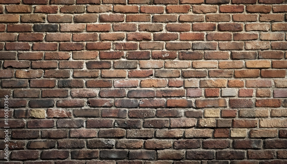 Fototapeta premium Old weathered wall made of old red bricks