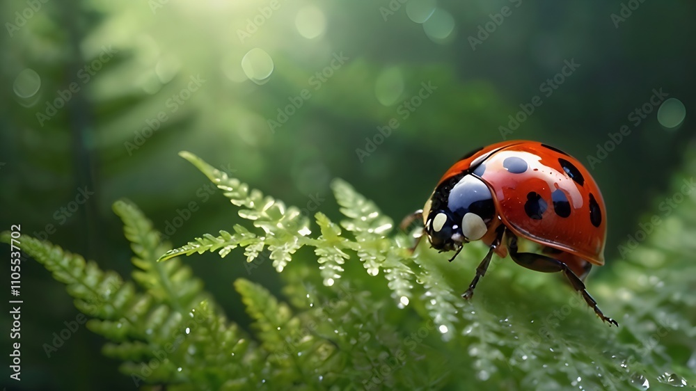Obraz premium ladybug on green grass