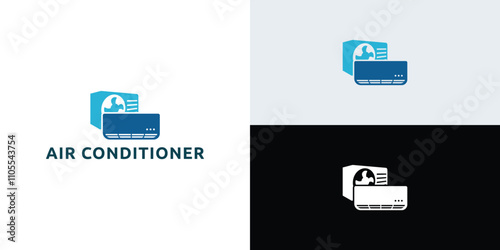 Air Conditioner Repair Logo Design Template Vector Design Illustration.