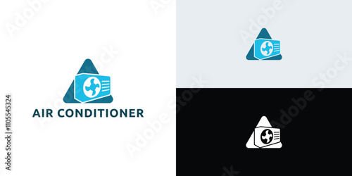 Air Conditioner Repair Logo Design Template Vector Design Illustration.
