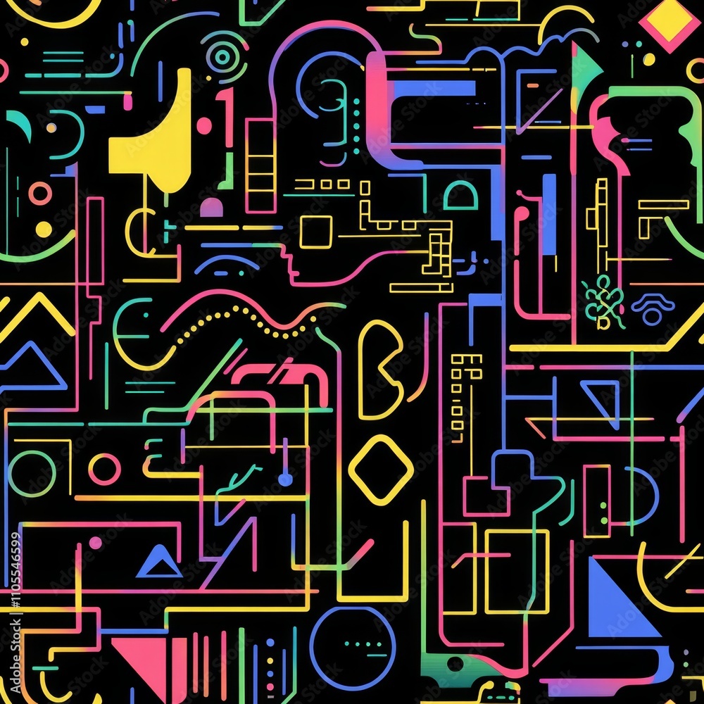 Abstract Colorful Geometric Pattern Design Abstract Colorful Geometric Pattern Design