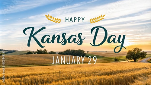 Celebrate kansas day on january 29 with scenic countryside imagery