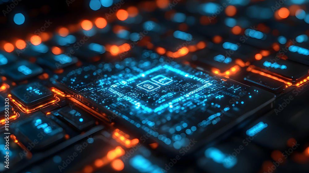 Digital Keypad: Secure Access System with Advanced Encryption, Futuristic Design Digital Keypad: Secure Access System with Advanced Encryption, Futuristic Design