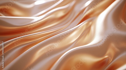 Wallpaper Mural Peach Satin Fabric Draped Smoothly Showing Texture Torontodigital.ca