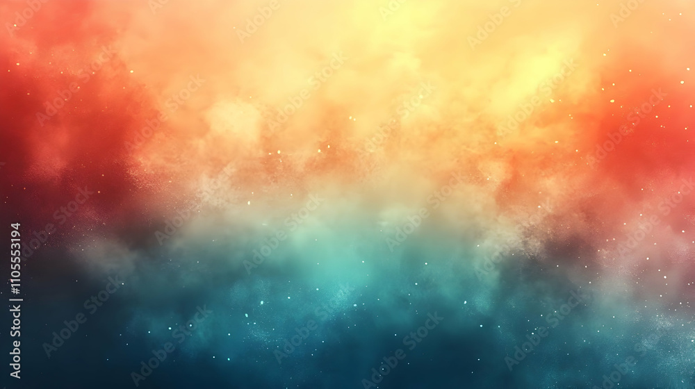 Fototapeta premium Vibrant Hues Blend: Abstract Cosmic Art Background