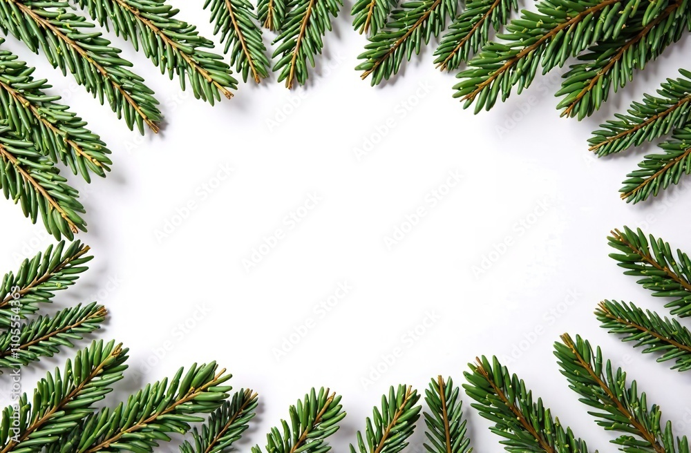Framed by fir branches New Year banner with tools on white. Postcard with place for greeting text for happy new year with industrial holiday concept Framed by fir branches New Year banner with tools on white. Postcard with place for greeting text for happy new year with industrial holiday concept