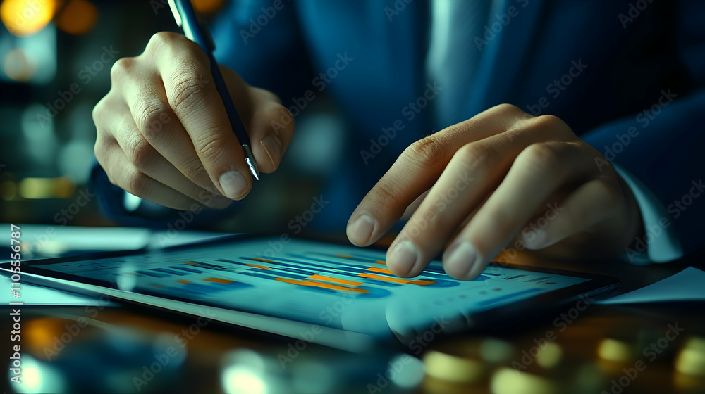 Analyzing Financial Charts on Tablet Efficiently at Night Analyzing Financial Charts on Tablet Efficiently at Night