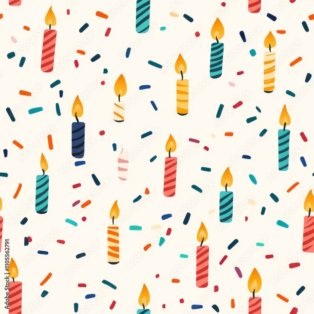 Birthday Candles Pattern Design Birthday Candles Pattern Design