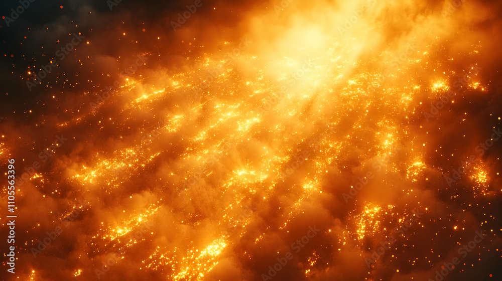 Fiery Embers Glow, Intense Heat Radiates Brilliantly, Abstract Inferno Art Fiery Embers Glow, Intense Heat Radiates Brilliantly, Abstract Inferno Art