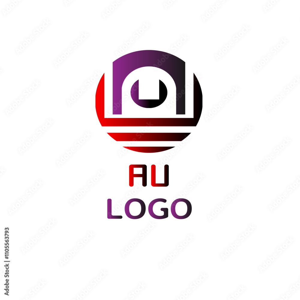 A logo of a majestic AU, circle AU logo designs ideas on white background A logo of a majestic AU, circle AU logo designs ideas on white background